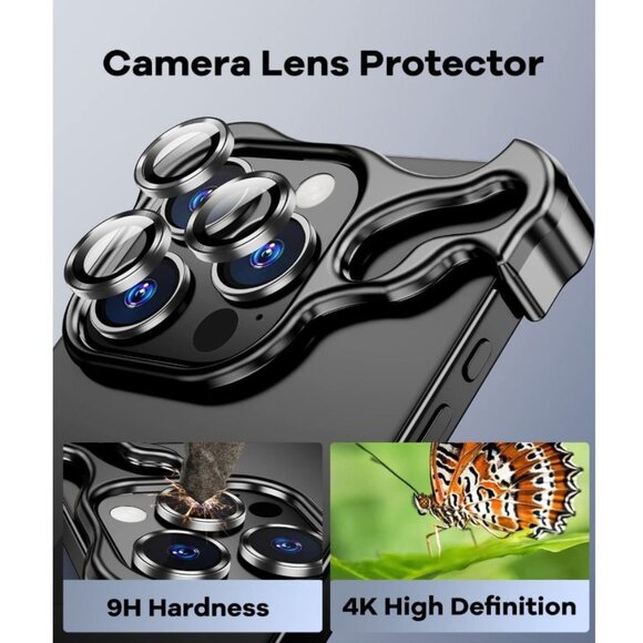 MINIMALIST PHONE CASE Metal Frameless BLACK Case iPhone 15 Pro Max - Picture 6 of 6